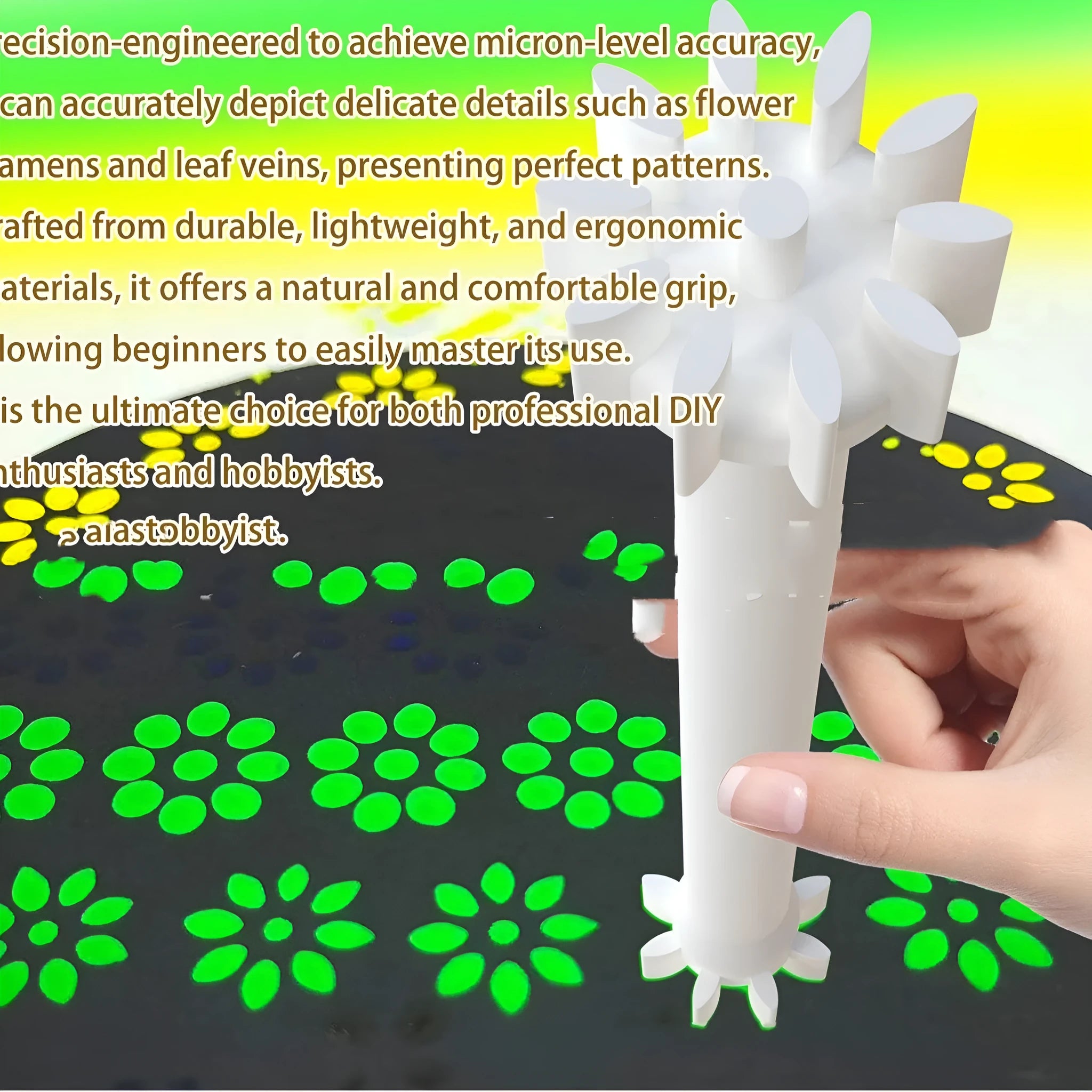 Embossed spot drill brush household set with five pieces and pivot drill tool pen