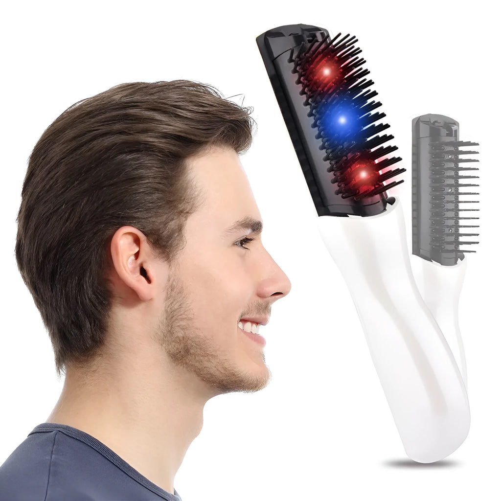 Portable electric head massage comb with infrared and vibration functions for hair growth and scalp care