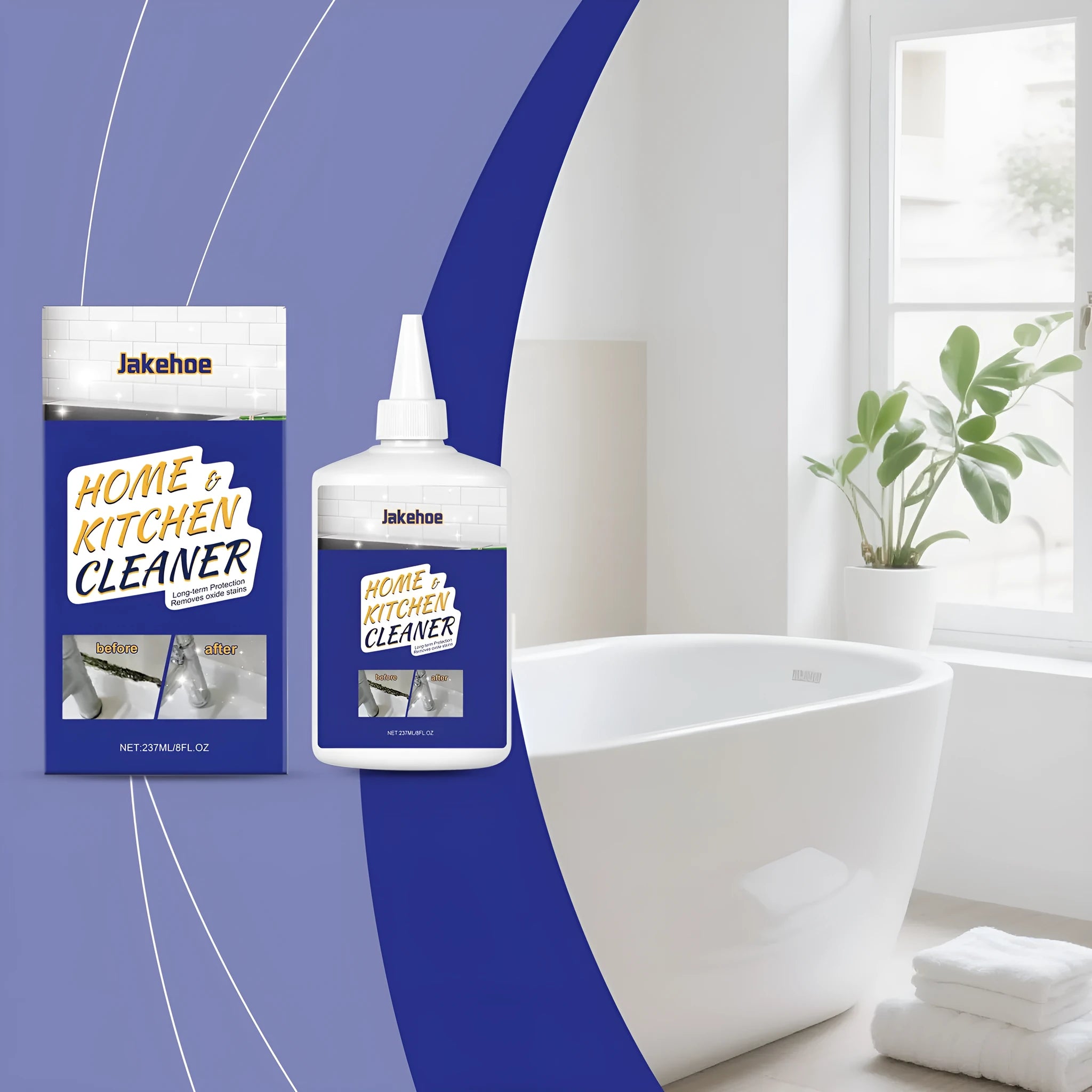 237ml decontamination gel bottle with sodium hypochlorite formula for kitchen and bathroom cleaning