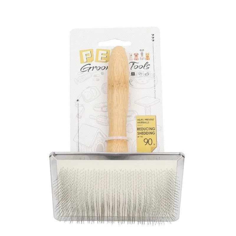Wooden pet comb for dogs and cats hair removal brush with multiple size and material options