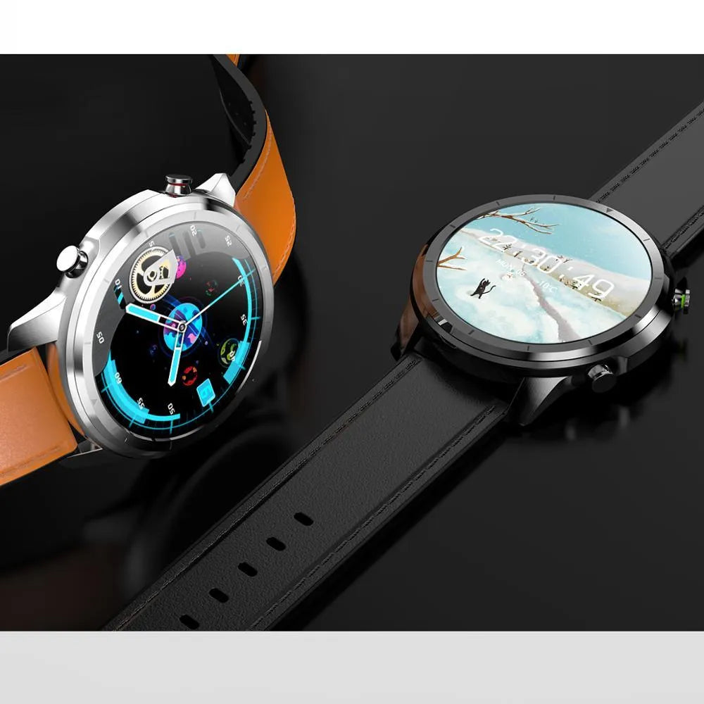LEMFO LF26 smart bracelet with 1.3-inch screen shown in black and silver colour variant on a wrist.