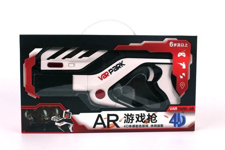White AR somatosensory gamepad with 4D shooting for Android iOS Bluetooth 4.0
