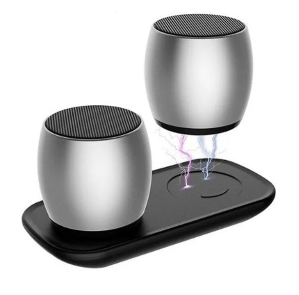 Creative Bluetooth speaker pair Φ49.3*46mm with magnetic charging base, golden pink silver black