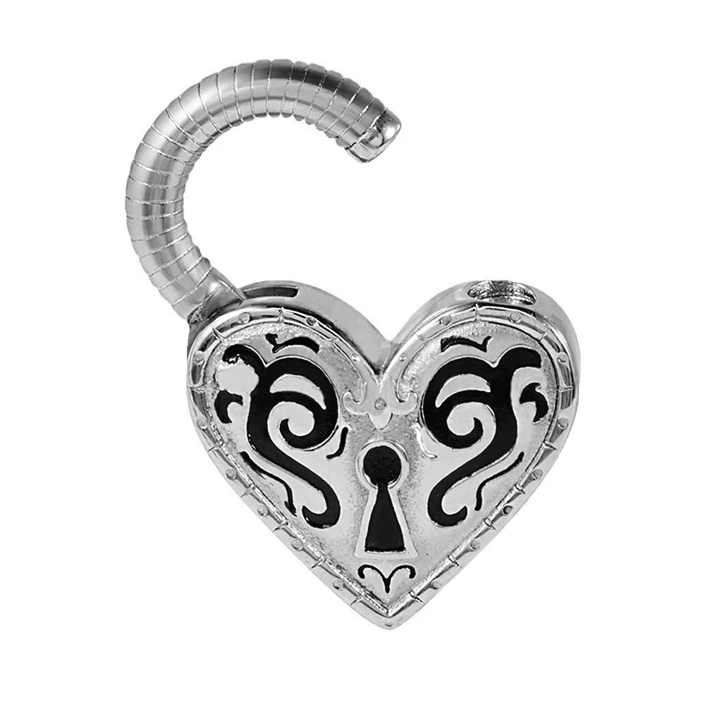 Women's stainless steel heart-shaped earrings with electroplated gold or steel colour finish