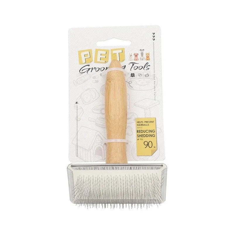 Wooden pet comb for dogs and cats hair removal brush with multiple size and material options