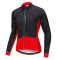Unisex fleece cycling jacket in black green or black red, 100% polyester, autumn winter warm bike top, sizes S to XXL