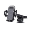 Black universal car phone holder adjustable from 58mm to 80mm width for smartphones