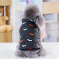 Cotton dog vest in black and navy blue sizes S to XXL for casual pet wear