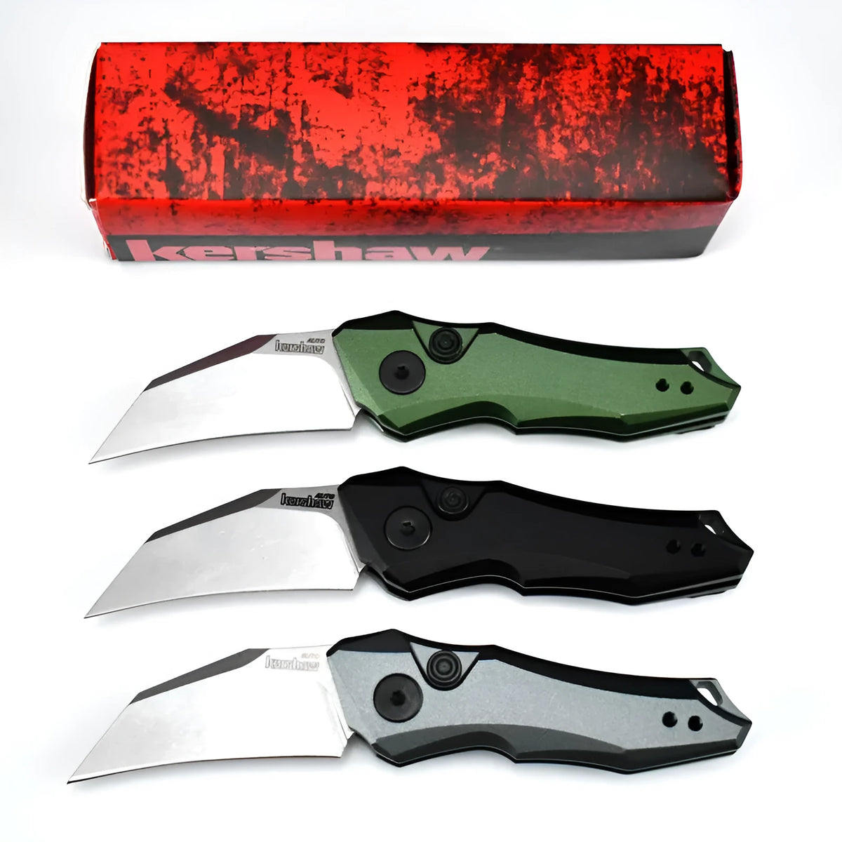 Metal folding pocket knife with 150mm length in black, grey or green colour options