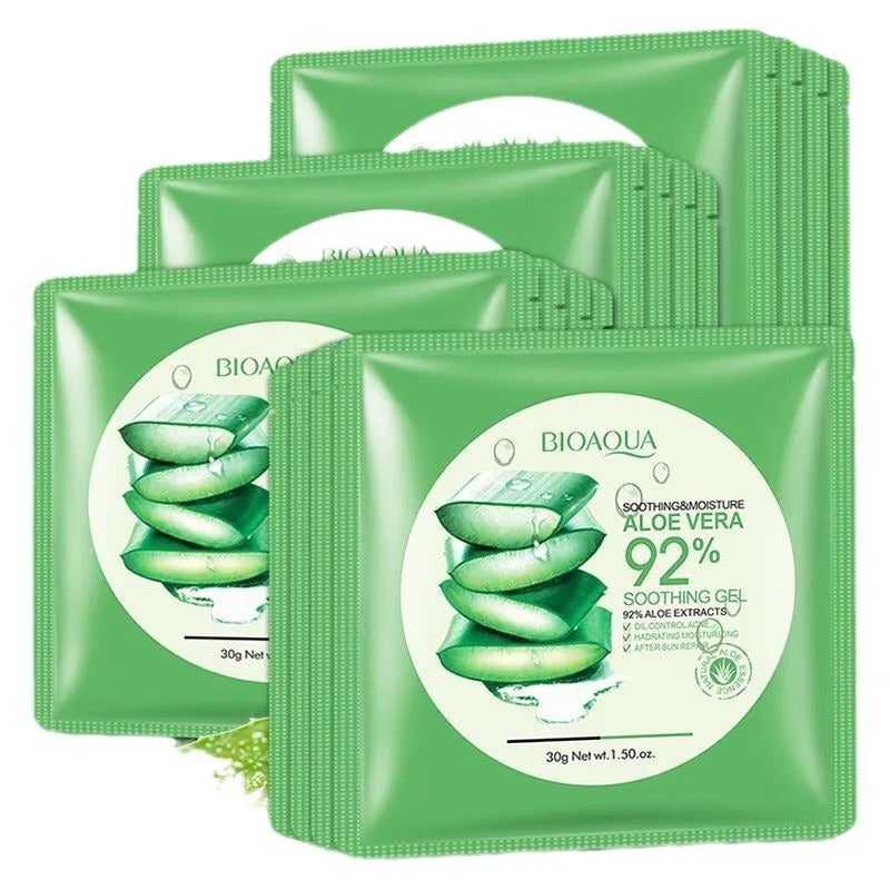Hydrating aloe vera gel facial mask 30g, suitable for all skin types, in single pack