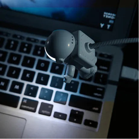 Litwod astronaut desk lamp with USB cable, flexible gooseneck arm, and push-helmet switch, 92x78x106mm