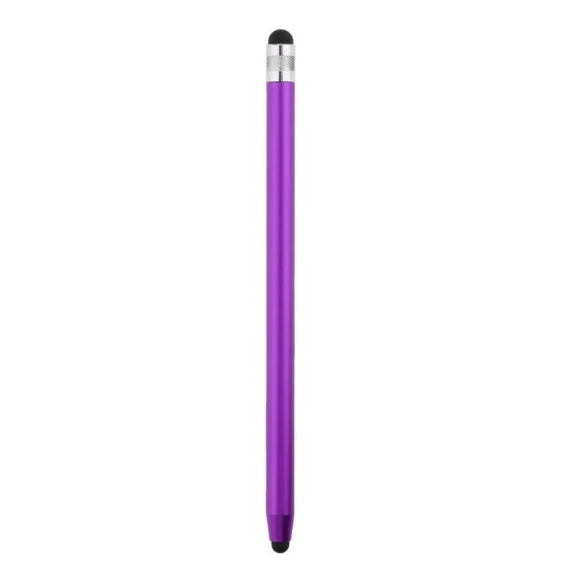 WK128 metal stylus with dual conductive silicone tips, shown in multiple colour options including black, gold, and rose red.