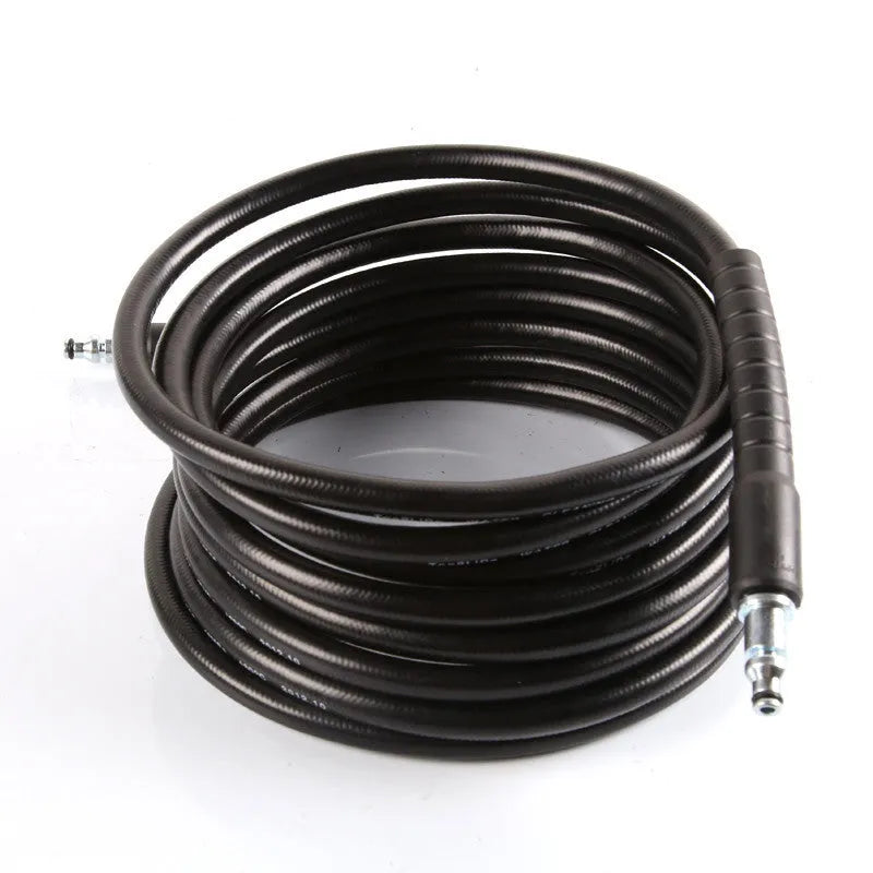 Black high pressure cleaning water pipe in 10m or 5m length, engineering plastic hose for car washing and garden watering