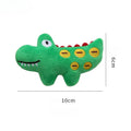 Parrot, cow, and crocodile shaped plush cat toys with catnip for interactive feline play