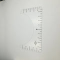 Transparent acrylic T-shirt alignment fixer ruler 10x6 inch with carved markings