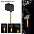Bicycle tail light with flowing water effect mounted on bike seat tube for night riding safety