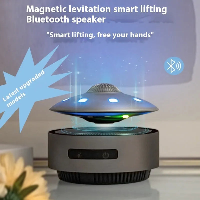 Automatic lifting magnetic levitation Bluetooth speaker in automatic lifting audio colour with injection moulded ABS construction