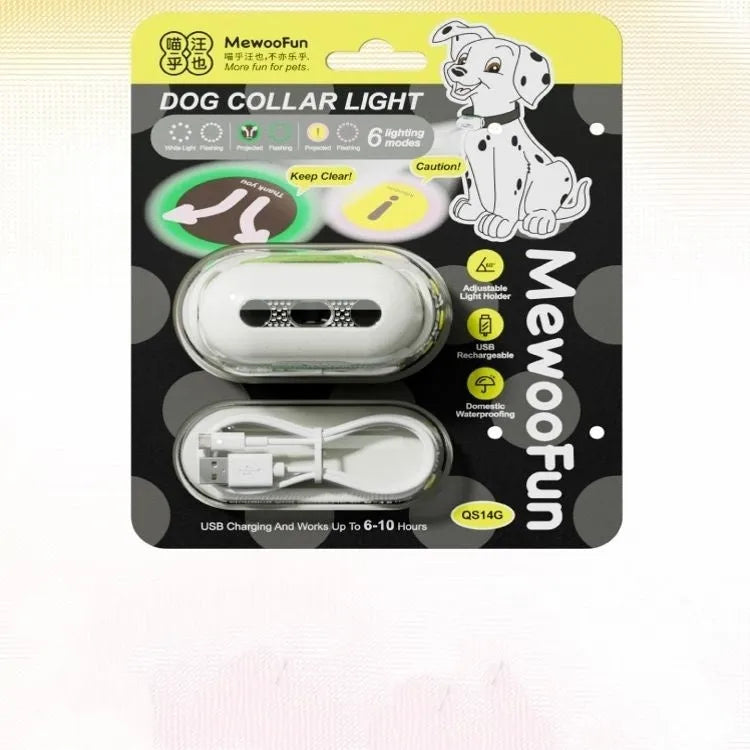 Pet luminous collar hanging lamp ring in four colour patterns with ABS construction