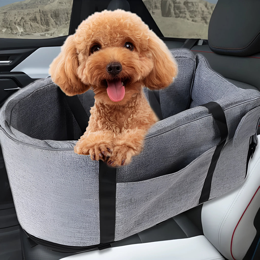 Cloth outdoor dog kennel shown in a choice of colours including blue, grey, red, and grey mesh.