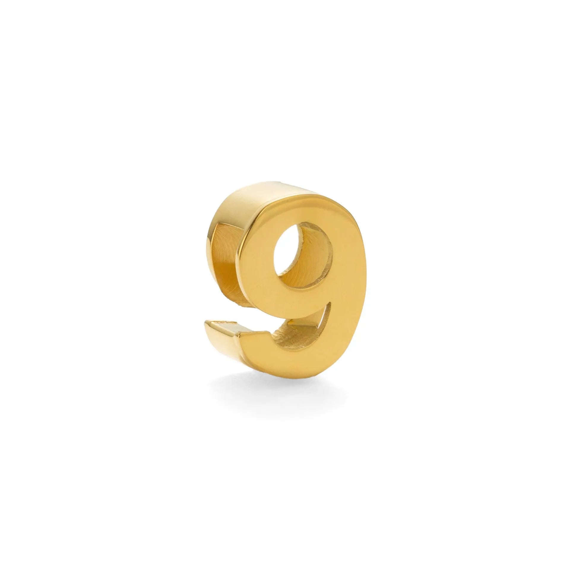 Gold electroplated titanium steel necklace with letter pendant on matching chain