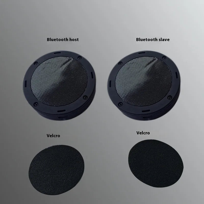 Black waterproof Bluetooth 5.0 helmet headset with bilateral stereo sound and multi-point connection for motorcycle and cycling use