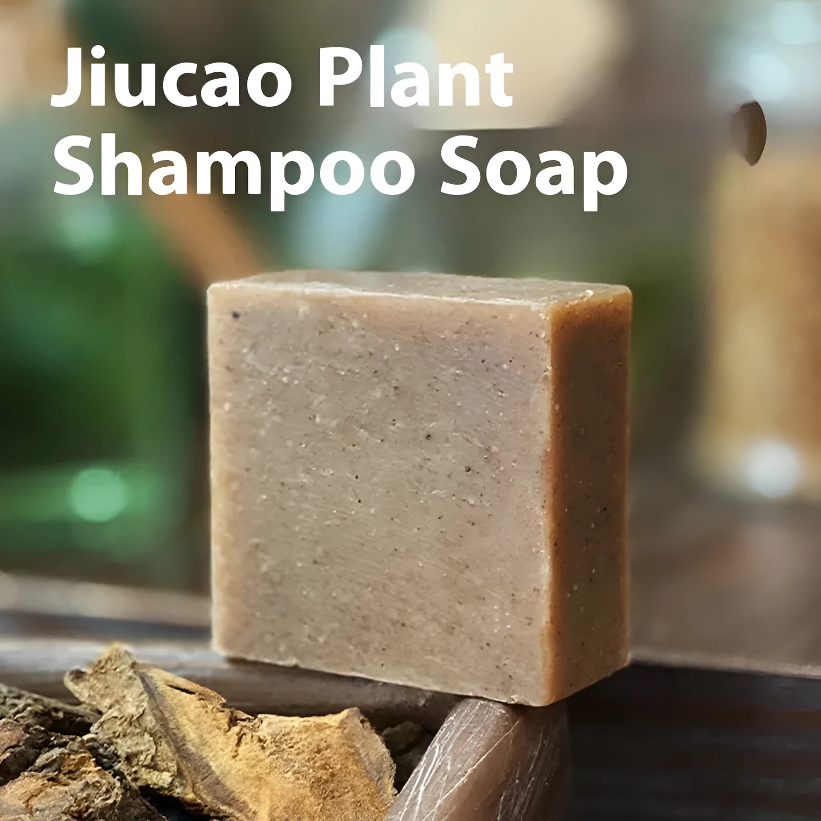 72g Nine Grass cold process shampoo soap bar, solid hair cleansing product