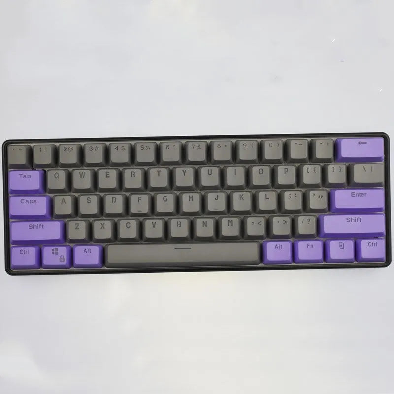 PBT transparent keycap set with two-shot injection legends, OEM height profile, matte finish for mechanical keyboard