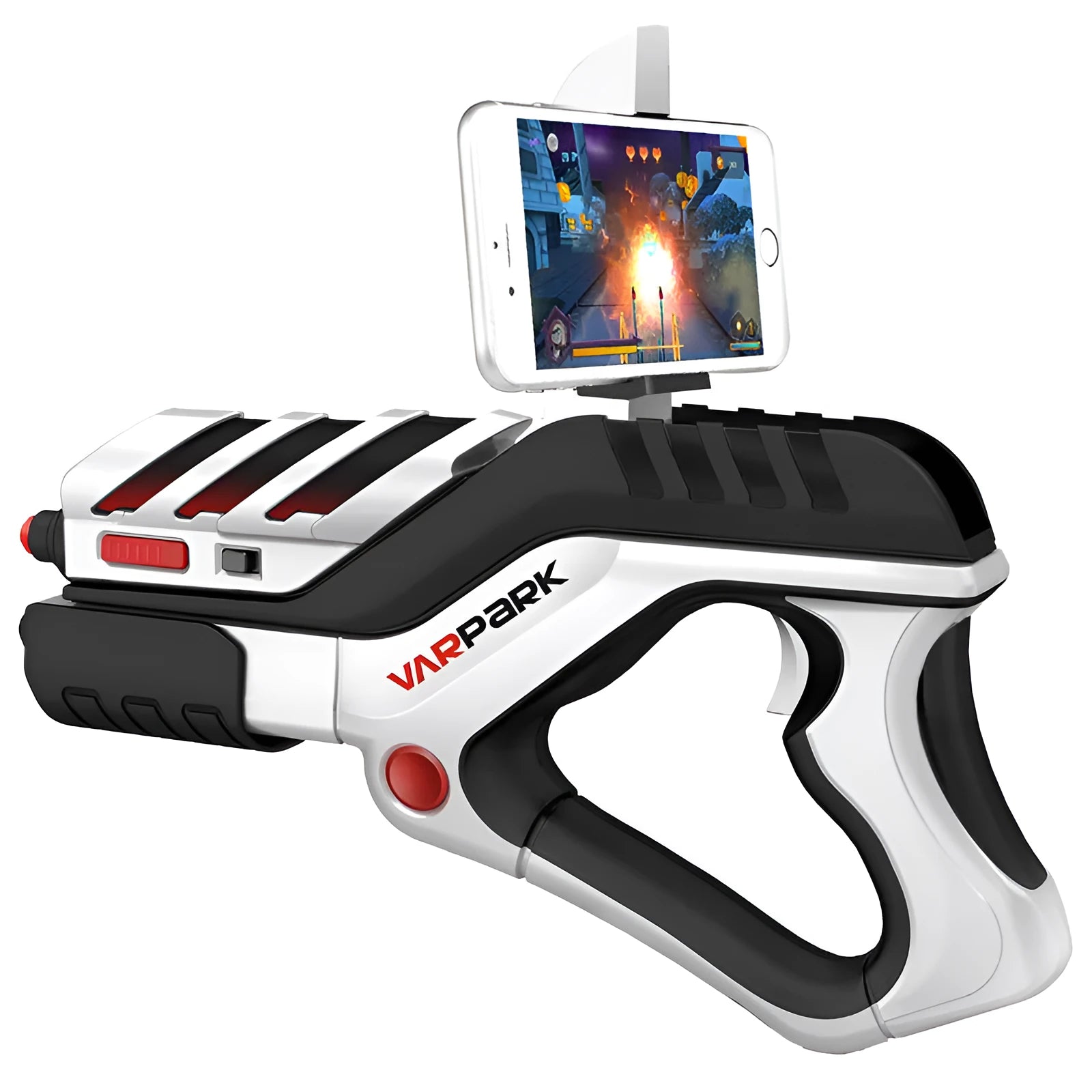 White AR somatosensory gamepad with 4D shooting for Android iOS Bluetooth 4.0