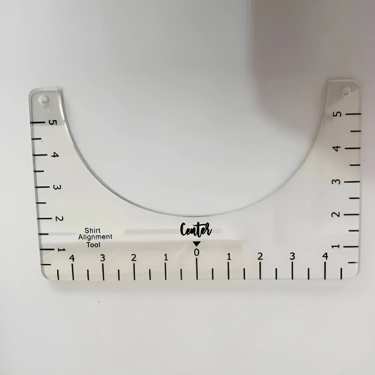 Transparent acrylic T-shirt alignment fixer ruler 10x6 inch with carved markings