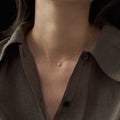 S925 sterling silver geometric pendant necklace with jelly opal stone in gold or white gold colour plating