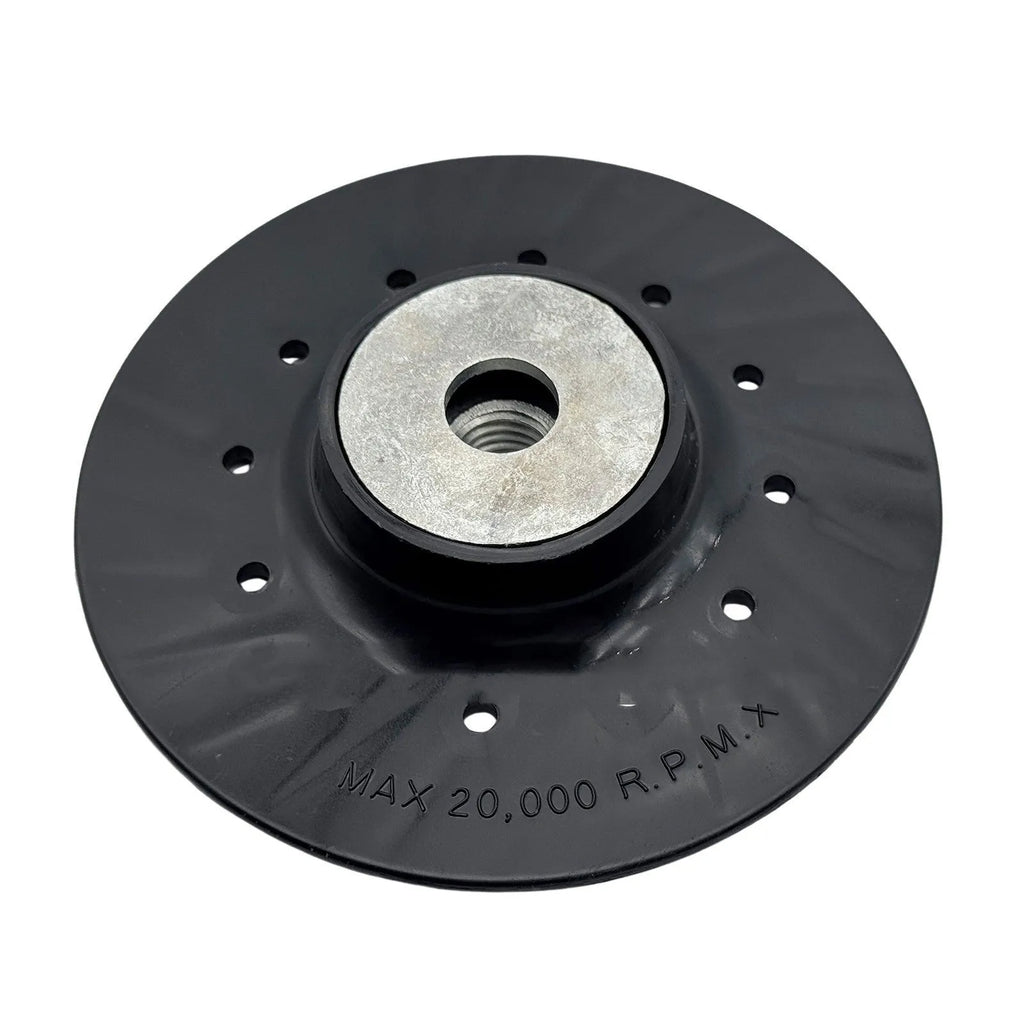 Black steel paper tray polishing disk with 7 inch diameter for high speed metal and wood finishing