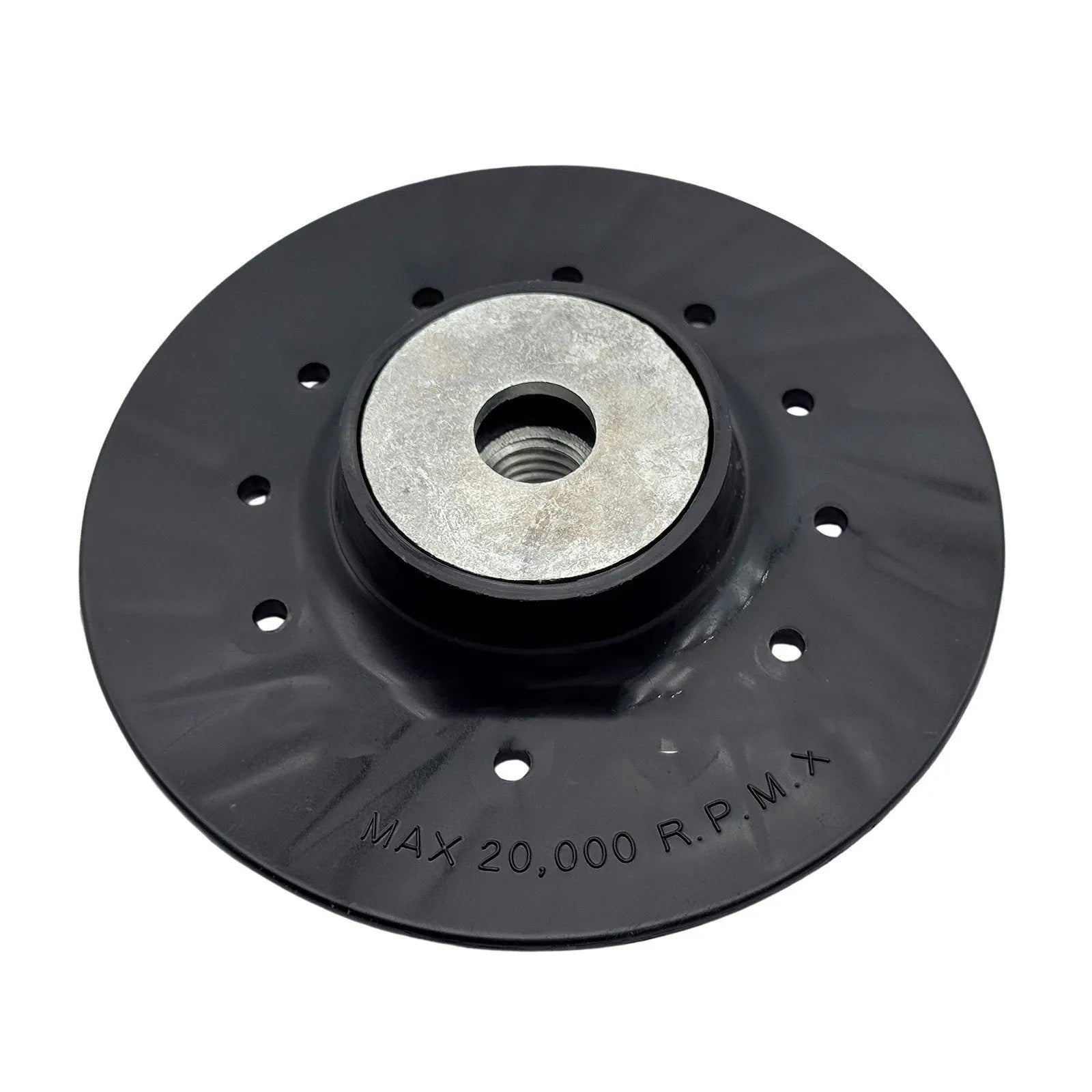 Black steel paper tray polishing disk with 7 inch diameter for high speed metal and wood finishing