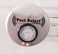 Silver grey intelligent ultrasonic mosquito repellent with compact 10cm size and plug