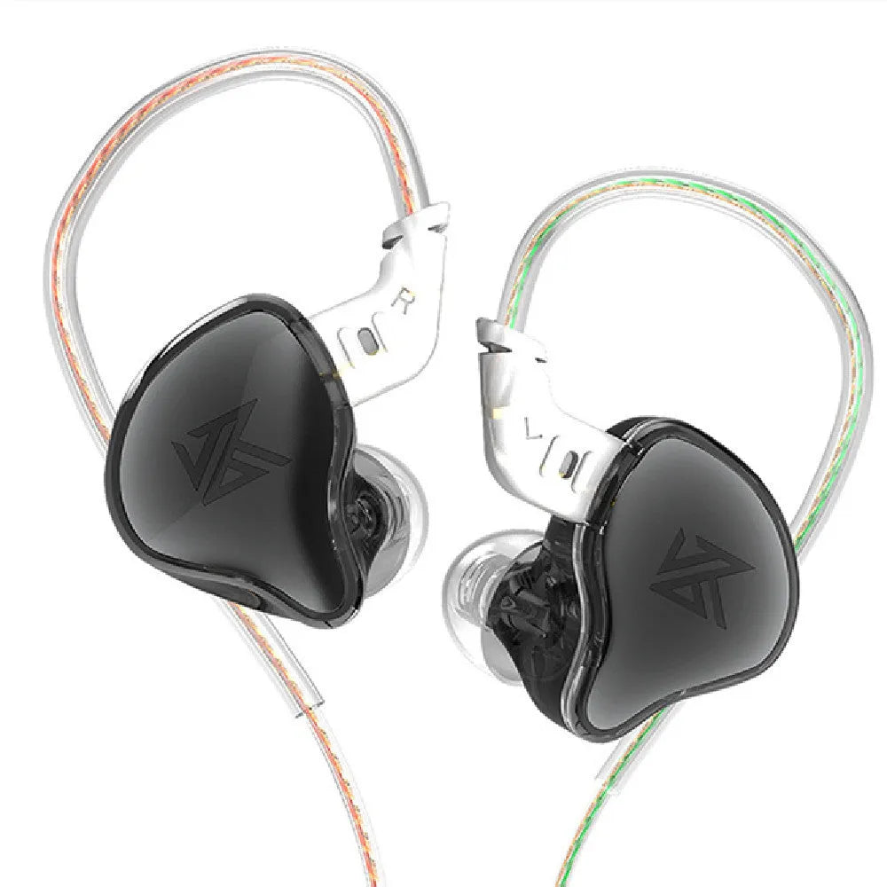 In-ear wired HIFI monitoring earphone with 3.5mm L-bend plug and oxygen free copper cable
