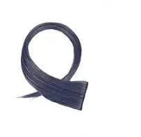 Long curly gradient hair wig patch in clip-in style, showing vibrant colour highlights.