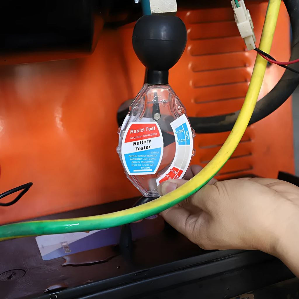 Suction electrolyte hydrometer instrument for lead acid battery testing