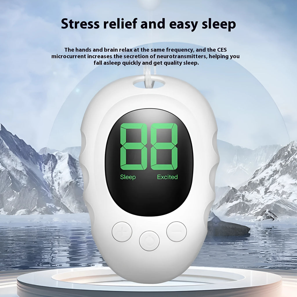 Rechargeable silicone sleep aid monitor with handheld grip design in black, green, and white colour options
