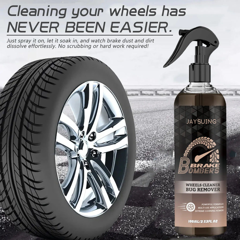 Car brake cleaning kit with 100ml bottle, sponge and cloth for brake disc maintenance