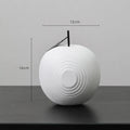 Resin decorative crafts with apple and pear designs in white and black colour options