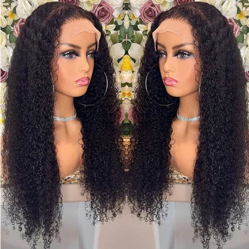 Brazilian kinky curly lace front human hair wig 150% density natural colour 1b# 8 to 24 inch length