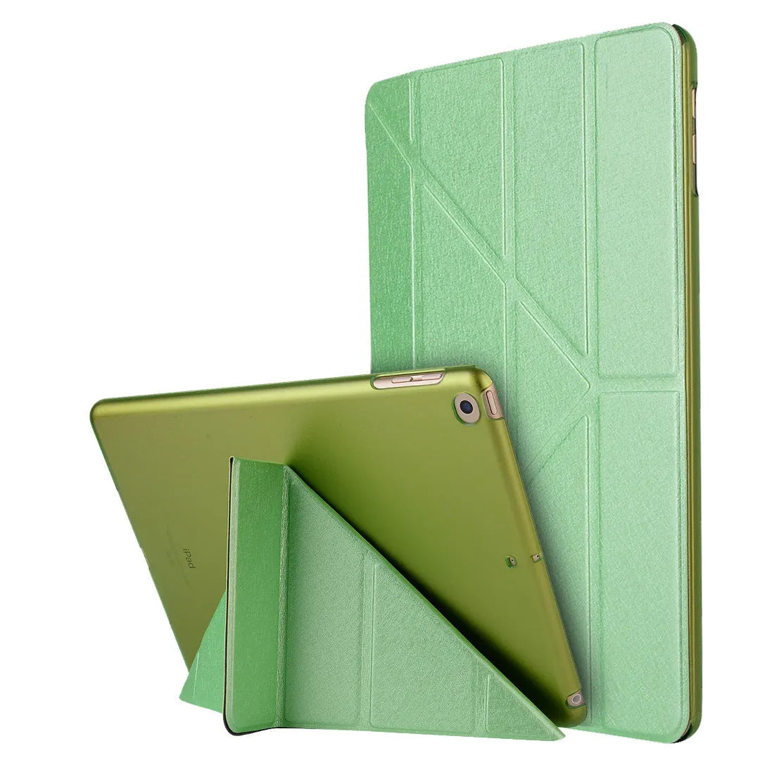 Ultra-thin PU leather protective case for iPad 9.7 and Pro 11, in black, showing front cover with precise cutouts