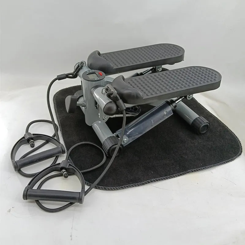 Silver grey hydraulic mini treadmill pedal machine for home waist slimming exercises