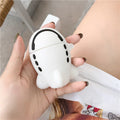Cartoon aeroplane headset silicone flip case for AirPods with hook attachment