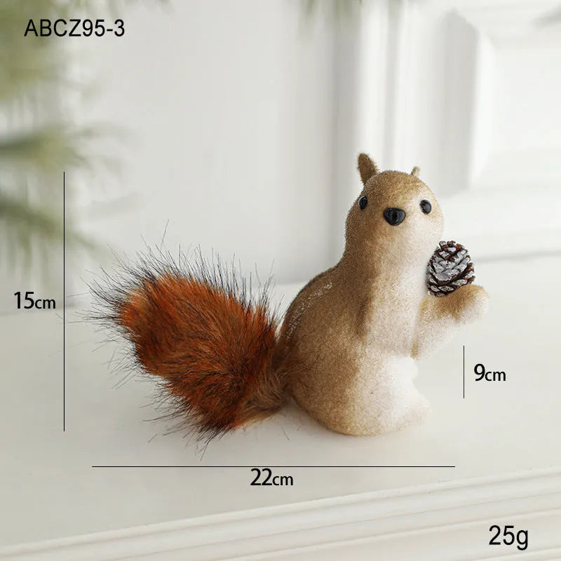 Lightweight foam squirrel pendant Christmas tree ornament in cartoon modern simple style