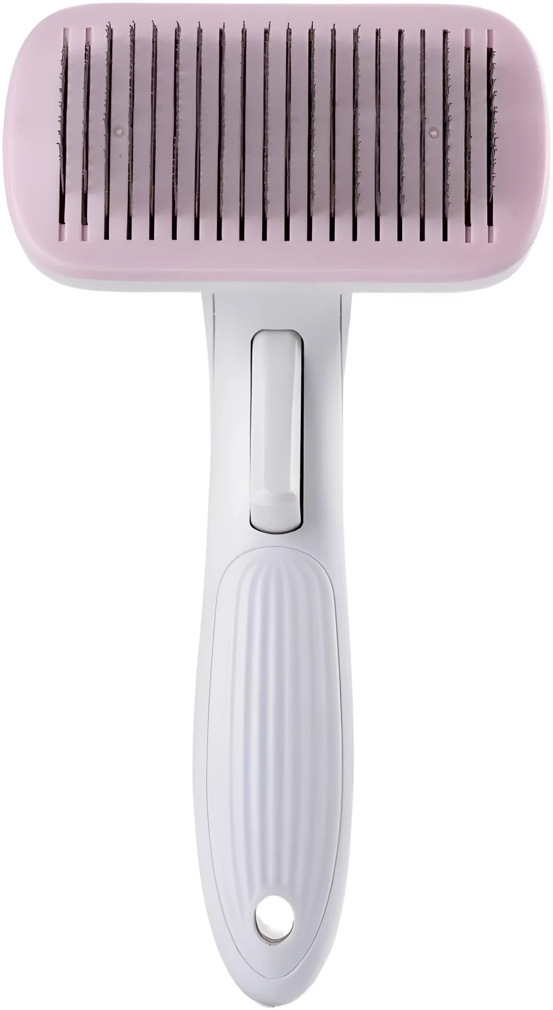 Automatic pet hair removal comb for dogs and cats measuring 10.7x19.5cm