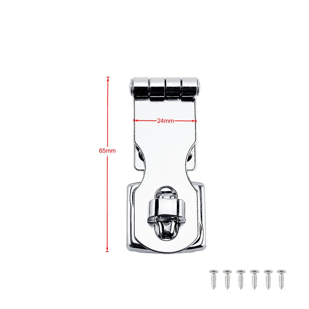 Silver 304 stainless steel lock latch bolt with mirror finish for doors and cabinets