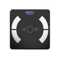 Smart Bluetooth body fat scale in white colour showing digital display with health metrics