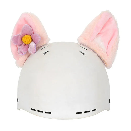 Plush fabric cartoon character helmet cover and matching hat cover set for costumes.