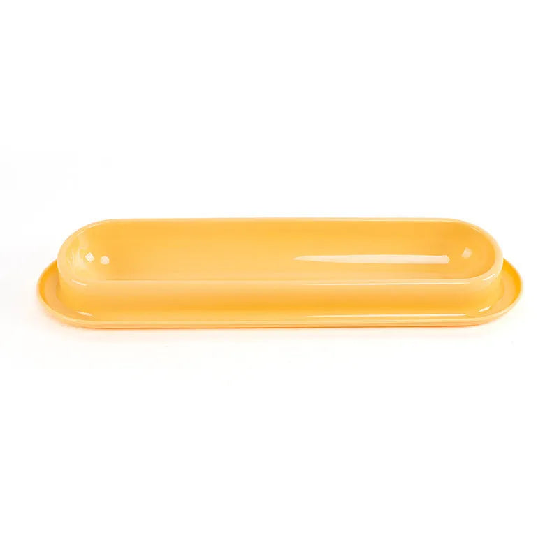 Green portable pet bowl set with two bowls and a silicone leakproof mat for cats and dogs.