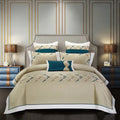 Pure cotton embroidery bedding set in a choice of five colour designs and two sizes